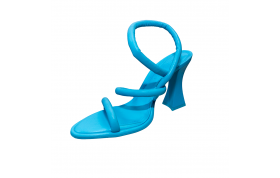 SANDALIA SALTO ALTO AZUL - Meia Sola OFF
