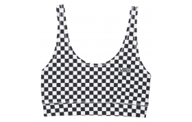 top flying v print bra black white - Vans